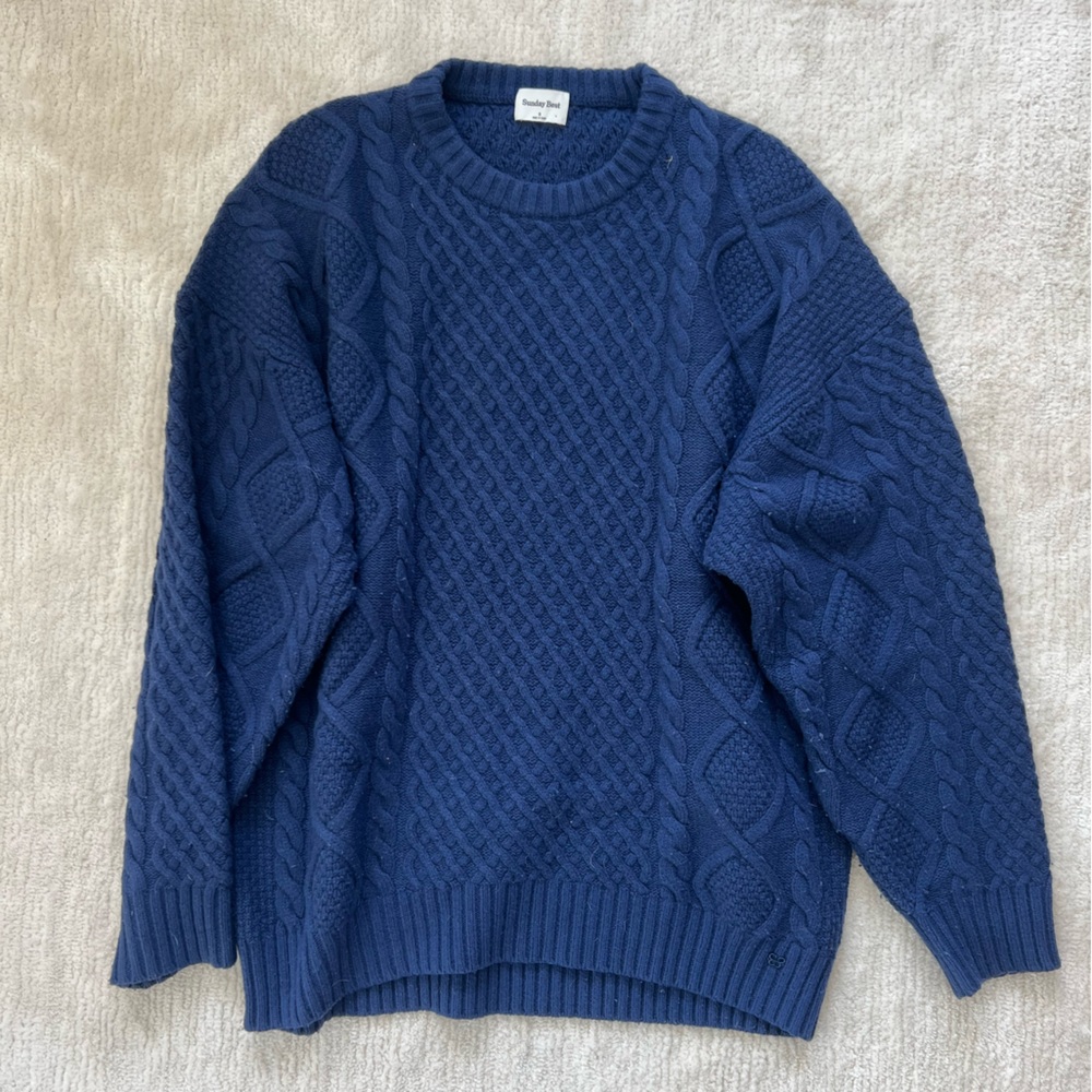 Sunday Best Navy Knit Sweater